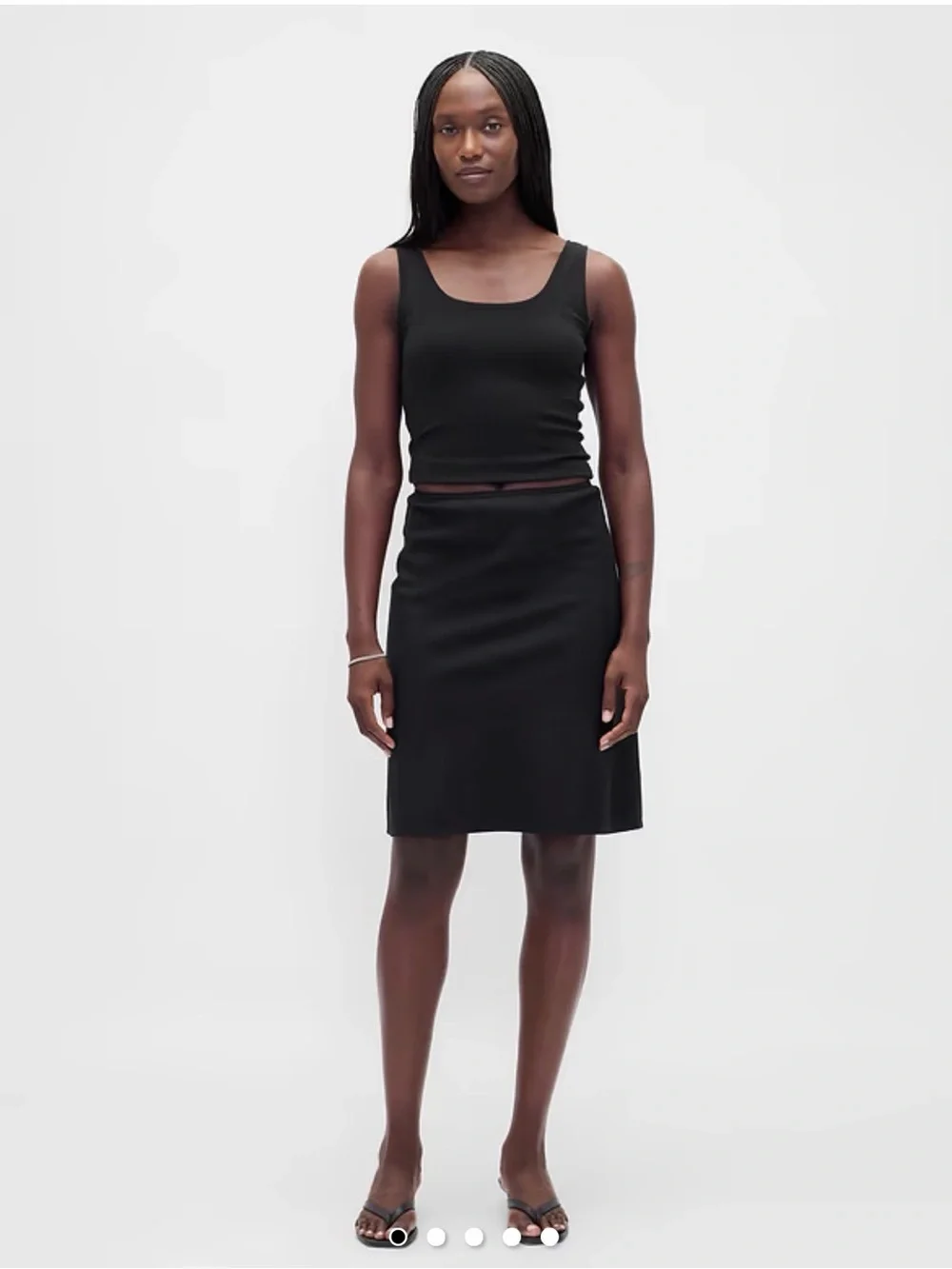Gap Linen-Blend Bias-Cut Skirt in black size small - Picture 1 of 5